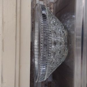Vintage glass serving bowl with beautiful design